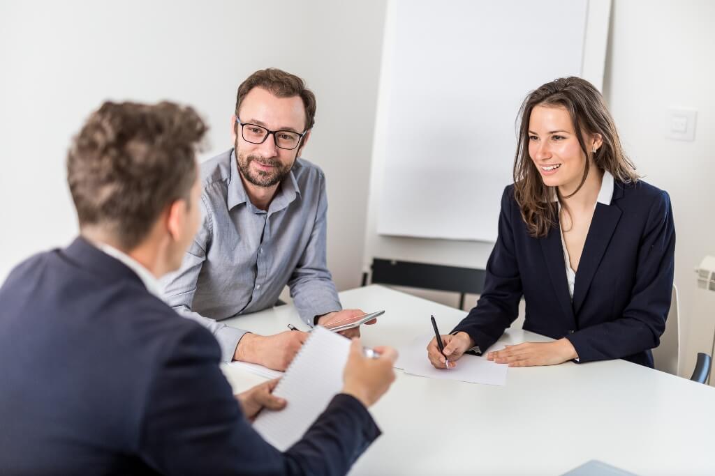 Lawyer Discussing With Her Client