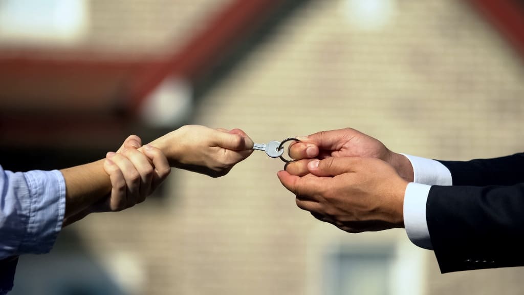 Wife Hand Overing Property To Her Husband