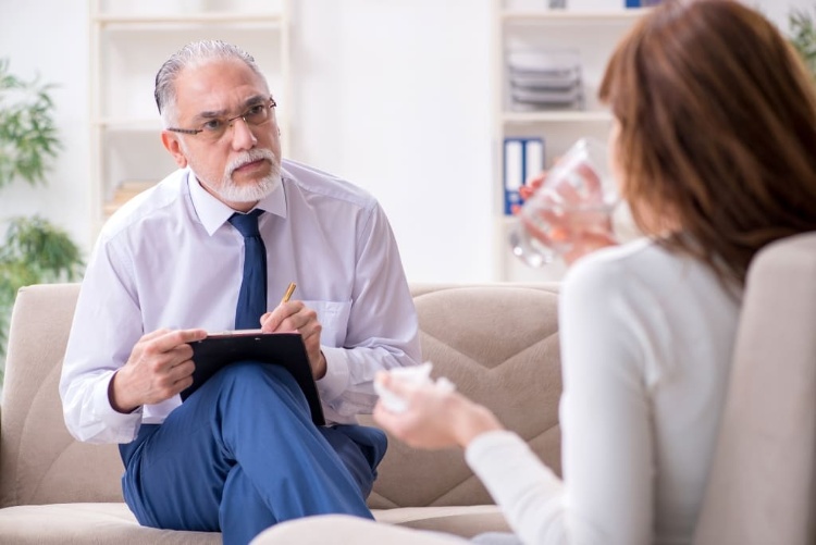 Lawyer Discussing With His Client